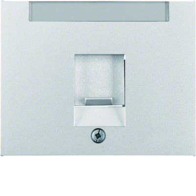 BERKER K.5 Płytka czołowa pojedyncza zasuwa chroniące przed kurzem pole opisowe aluminium 11707003 HAGER (11707003)