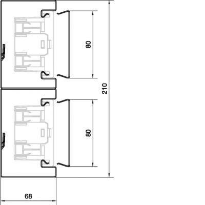 tehalit.BRS Podstawa 210mm 2 komory, stal, biały (BRS652101D9016)