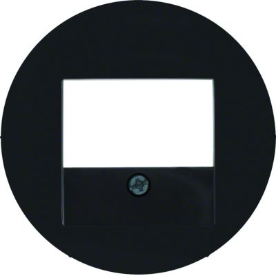 BERKER R.x Płytka czołowa do gniazda głośnikowego i gniazda ładowania USB czarny połysk 10382045 HAGER (10382045)