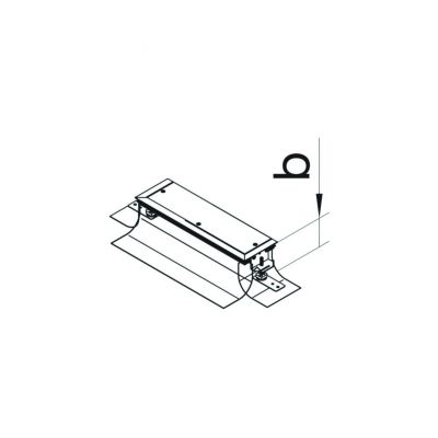 tehalit.BK Końcówka kanału boczna folia ochronna BKFD 300x(105-150)mm stal BKFDE300105 HAGER (BKFDE300105)