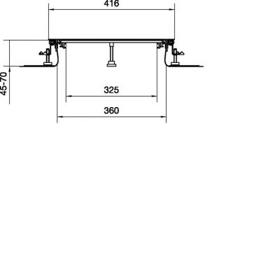 tehalit.BK Kanał współpoziomy boczna folia ochronna BKF 400x(45-70)mm stal BKF400045 HAGER (BKF400045)
