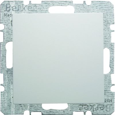 BERKER S.1/B.3/B.7 Zaślepka z płytką czołową z cokołem i pazurkami biały 6710091909 HAGER (6710091909)