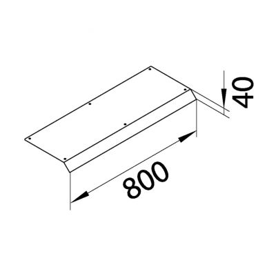 tehalit.AK Pokrywa kanału napodł 1-str skos dł. 800mm 300x70mm stal AKB83000701 HAGER (AKB83000701)