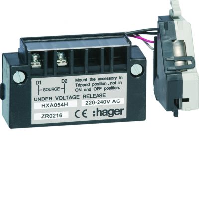 Wyzwalacz podnapięciowy zwłoczny x160-x250 220-240VAC HXA054H HAGER (HXA054H)