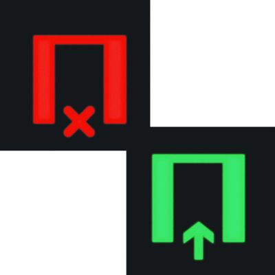 BERKER W.1 Folia do sygnalizatora świetlnego symbol nie wchodzić/proszę wejść 19058012 HAGER (19058012)