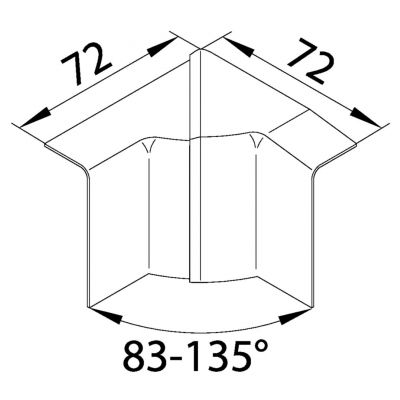 tehalit.SL Kąt wewnętrzny regulowany 20x55 dąb SL200554D5 HAGER (SL200554D5)