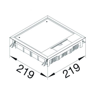 tehalit.VE-EE Pokrywa uchylna VQ06 200x200 wykładzina 5mm czarny PA VQ06059005 HAGER (VQ06059005)