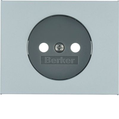 BERKER K.5 Płytka czołowa do gniazda bez uziemienia aluminium 3967157003 HAGER (3967157003)