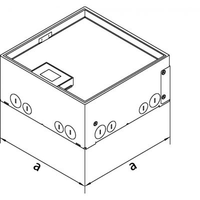 tehalit.VE-EE Zestaw puszka podło-montazowa IP30 5kN Q12 251x251 15mm stal (UDKQ12E15)