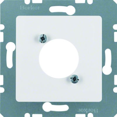 BERKER B.Kwadrat Płytka czołowa do gniazd XLR biały połysk 141209 HAGER (141209)