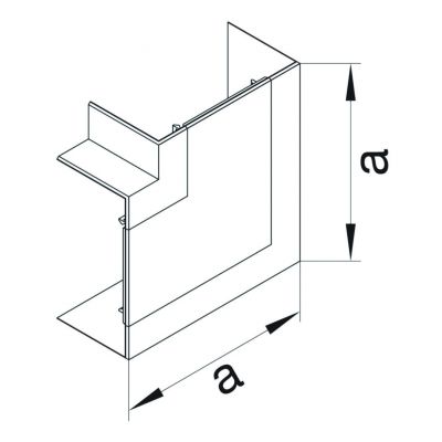 tehalit.BRP/BRAP Kąt płaski 65x130 lakierowanaier aluminium BRP651305HLAN HAGER (BRP651305HLAN)