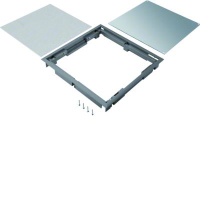tehalit.VE-EE Pokrywa pełna płytki montaż Q08 294X294 12mm stal szary PA BDQ08127011 HAGER (BDQ08127011)