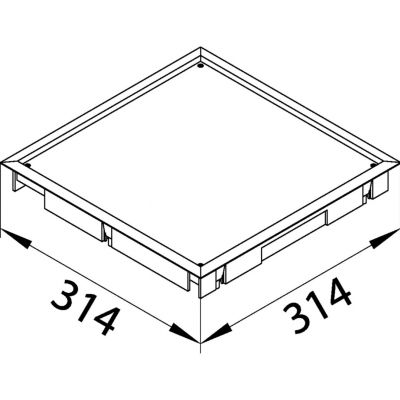 tehalit.VE-EE Pokrywa pełna płytki montaż Q08 294X294 12mm stal szary PA BDQ08127011 HAGER (BDQ08127011)