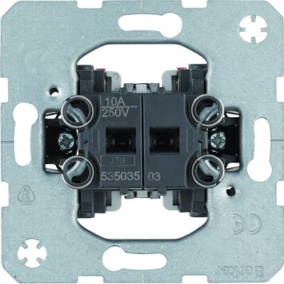 BERKER one.platform Łącznik 2-klawiszowy przyciskowy 2 zestyki zwierne oddzielne zaciski wejściowe 53503503 HAGER (53503503)