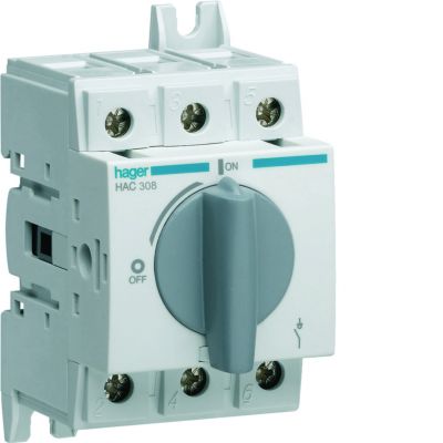 Modułowy rozłącznik izolacyjny obrotowy 3P 80A rozmiar 2 HAC308 HAGER (HAC308)