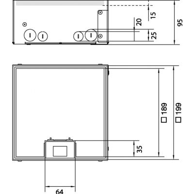 tehalit.VE-EE Zestaw puszka podło-montazowa IP30 5kN Q06 205x205 15mm stal (UDKQ06E15)