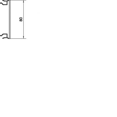 tehalit.BRN65 Pokrywa kanału 80mm biały BR08029016 HAGER (BR08029016)