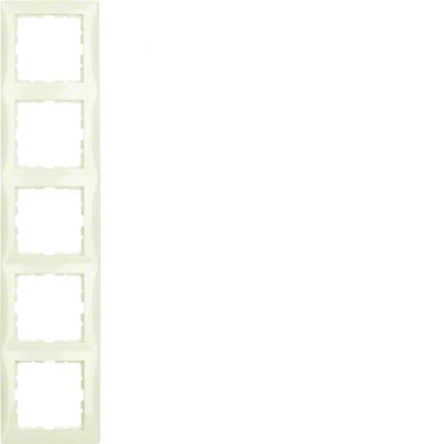 BERKER B.Kwadrat Ramka pięciokrotna krem 5310158982 HAGER (5310158982)