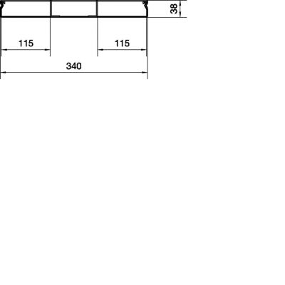 tehalit.UK Kanał do wylewki podłogowej 3-komorowy 340X38mm stal UK340383 HAGER (UK340383)
