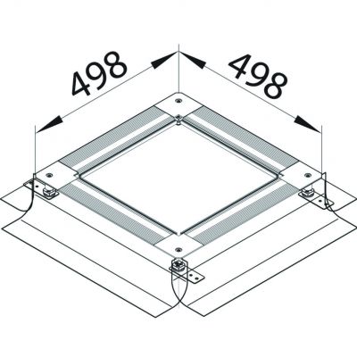 tehalit.UK Uniwersalna puszka podłogowa na nóżkach rozmiar 3 75-125mm stal UDH3075125 HAGER (UDH3075125)