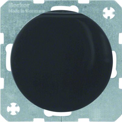 BERKER R.1/R.3 Gniazdo SCHUKO z pokrywą czarny 47512045 HAGER (47512045)