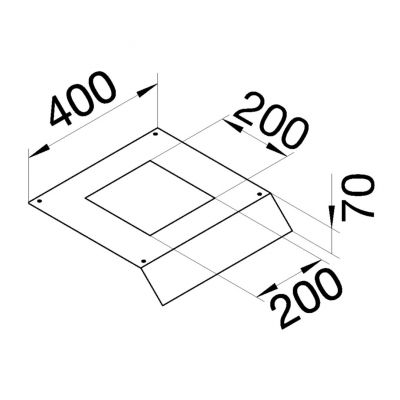 tehalit.AK Pokrywa kanału napodł Q06 200x200 1-str skos dł. 400mm 300x70mm stal AKM300200Q06 HAGER (AKM300200Q06)