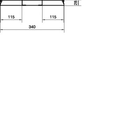 tehalit.UK Kanał do wylewki podłogowej 3-komorowy 340X28mm stal UK340283 HAGER (UK340283)