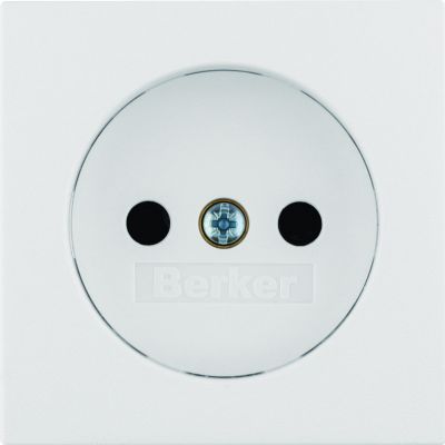 BERKER B.3/B.7 Płytka czołowa do gniazda bez uziemienia biały 3967331909 HAGER (3967331909)