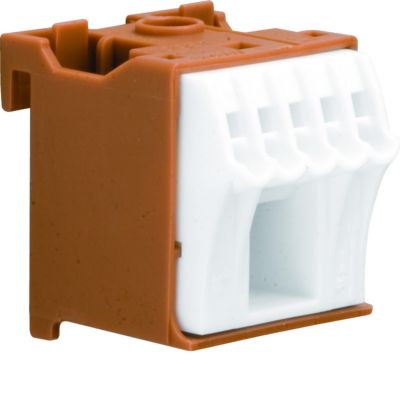 QuickConnect Blok samozacisków fazowy brązowy 1x16+5x4mm2 szer. 30mm KN06P HAGER (KN06P)