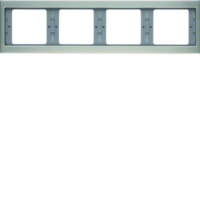 BERKER K.5 Ramka poczwórna pozioma stal szlachetna nierdzewna 13837004 HAGER (13837004)