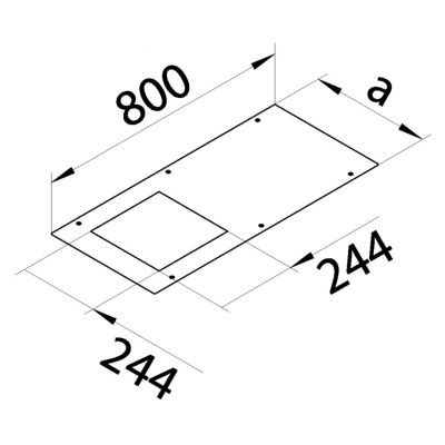tehalit.BK Pokrywa Q12 244x244 BKF/BKW 600X800mm stal BKA600800Q12 HAGER (BKA600800Q12)