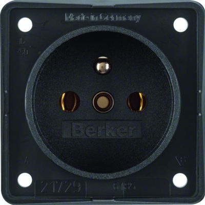 Integro Flow Gniazdo z uziemieniem, mechanizm, czarny, mat (9618505)