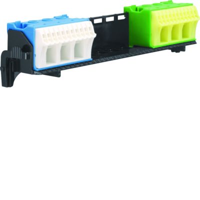 Zacisk PE/N z nośnikiem 2x14 Quickconnect - Blok dystrybucji zasilania (montaż na szynie) FZ381 HAGER (FZ381)