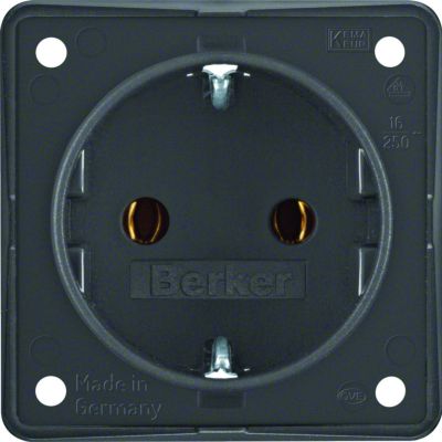 BERKER Integro Flow Gniazdo SCHUKO antracyt 947782505 HAGER (947782505)