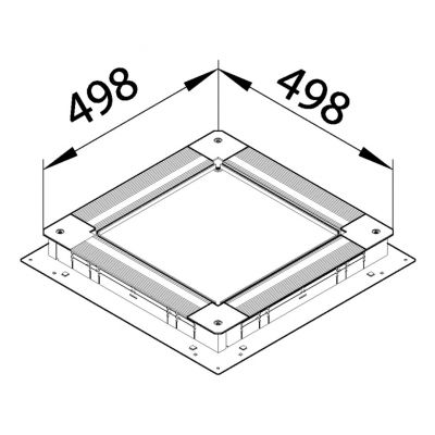 tehalit.UK Uniwersalna puszka podłogowa z blachy stalowej rozmiar 3 70-120mm UDS3070120 HAGER (UDS3070120)