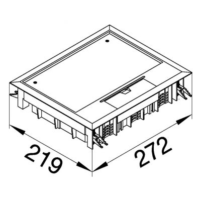 tehalit.VE-EE Pokrywa uchylna VE09 200x253 wykładzina 12mm czarny PA VE09129005 HAGER (VE09129005)