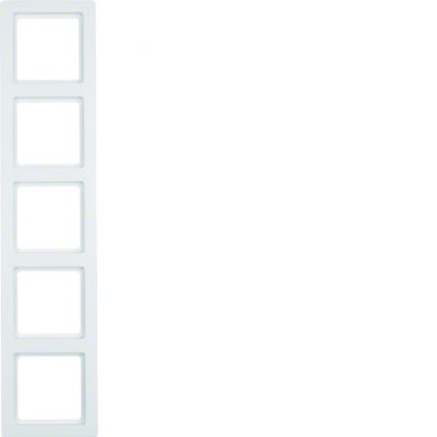 BERKER Q.1 Ramka pięciokrotna biała aksamit 10156089 HAGER (10156089)