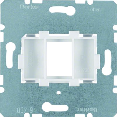 BERKER one.platform Płytka nośna pojedyncza z białym elementem mocującym mechanizm 454002 HAGER (454002)