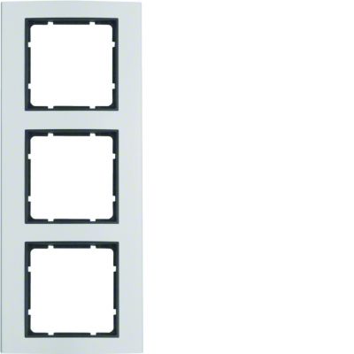 BERKER B.3 Ramka potrójna aluminium/antracyt 10133004 HAGER (10133004)