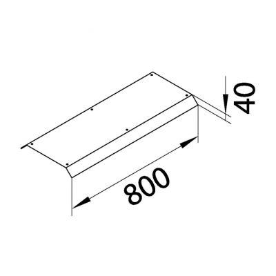 tehalit.AK Pokrywa kanału napodł 2-str skos dł. 800mm 400x70mm stal AKB84000702 HAGER (AKB84000702)