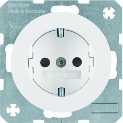 BERKER R.1/R.3 Gniazdo SCHUKO biały 47232089 HAGER (47232089)