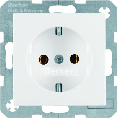 BERKER S.1/B.3/B.7 Gniazdo SCHUKO z uziemieniem biały 47431909 HAGER (47431909)
