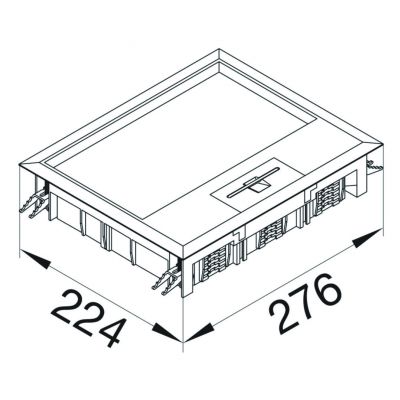 tehalit.VE-EE Pokrywa uchylna VEE09 200x253 wykładzina 12mm stal nierdzewna VEE0912E HAGER (VEE0912E)