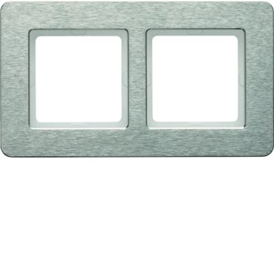 BERKER Q.7 Ramka podwójna pozioma stal szlachetna 10226083 HAGER (10226083)