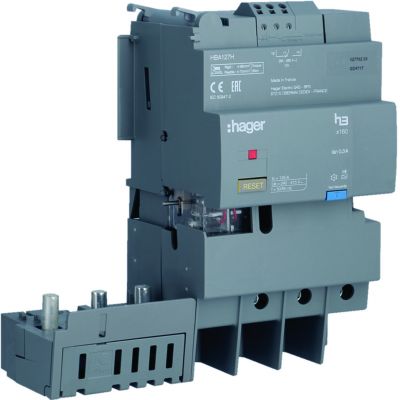 Blok różnicowo-prądowy 3P 125A bez regulacji HBA127H HAGER (HBA127H)