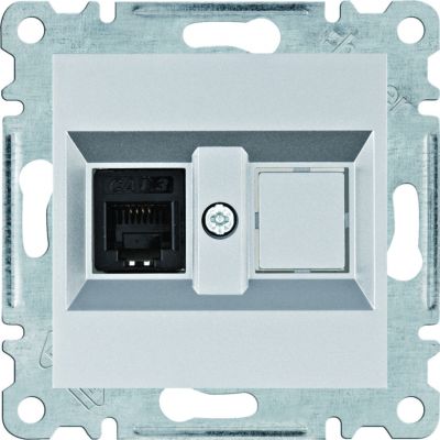 lumina Gniazdo telefoniczne pojedyncze RJ11, srebrny (WL2012)