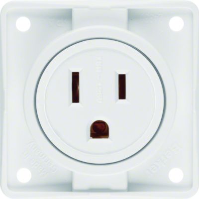 BERKER Integro Gniazdo z uziemieniem standard USA/KANADA NEMA 5-15R biały mat 862632502 HAGER (862632502)