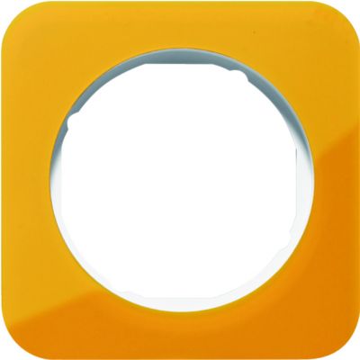BERKER R.1 Ramka pojedyncza akryl pomarańczowy przezroczysty/biała 10112339 HAGER (10112339)
