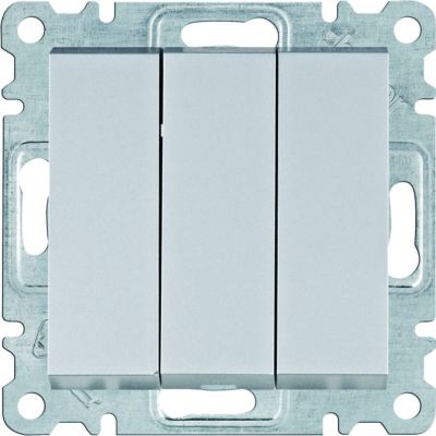 lumina Łącznik 3-klawiszowy 3-biegunowy srebrny WL0072 HAGER (WL0072)