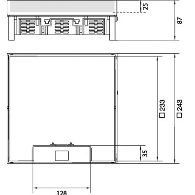 tehalit.VE-EE Pokrywa uchylna IP30 5kN EKQ12 244x244 25mm stal nierdzewna (EKQ120LE25)